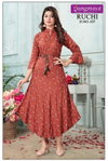 Ruchi By Rangmaya Rayon Printed Party Wear Kurtis Wholesale Shop In Surat
